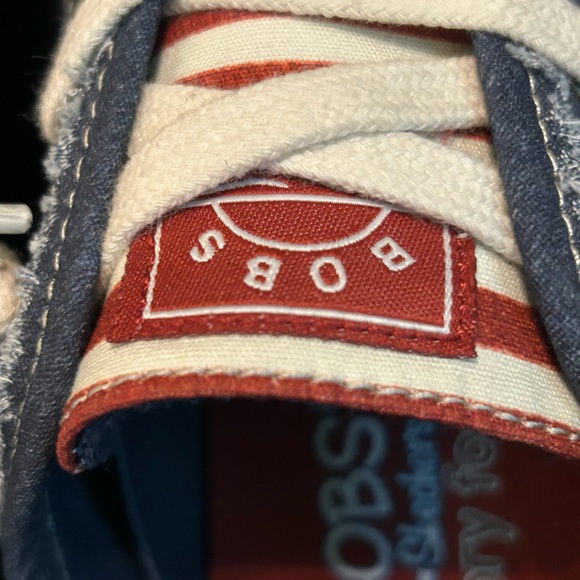 BOBS Skechers Patriotic USA Lace Up Slip On Sneakers Memory Foam Insole Sz 6 - Picture 9 of 12